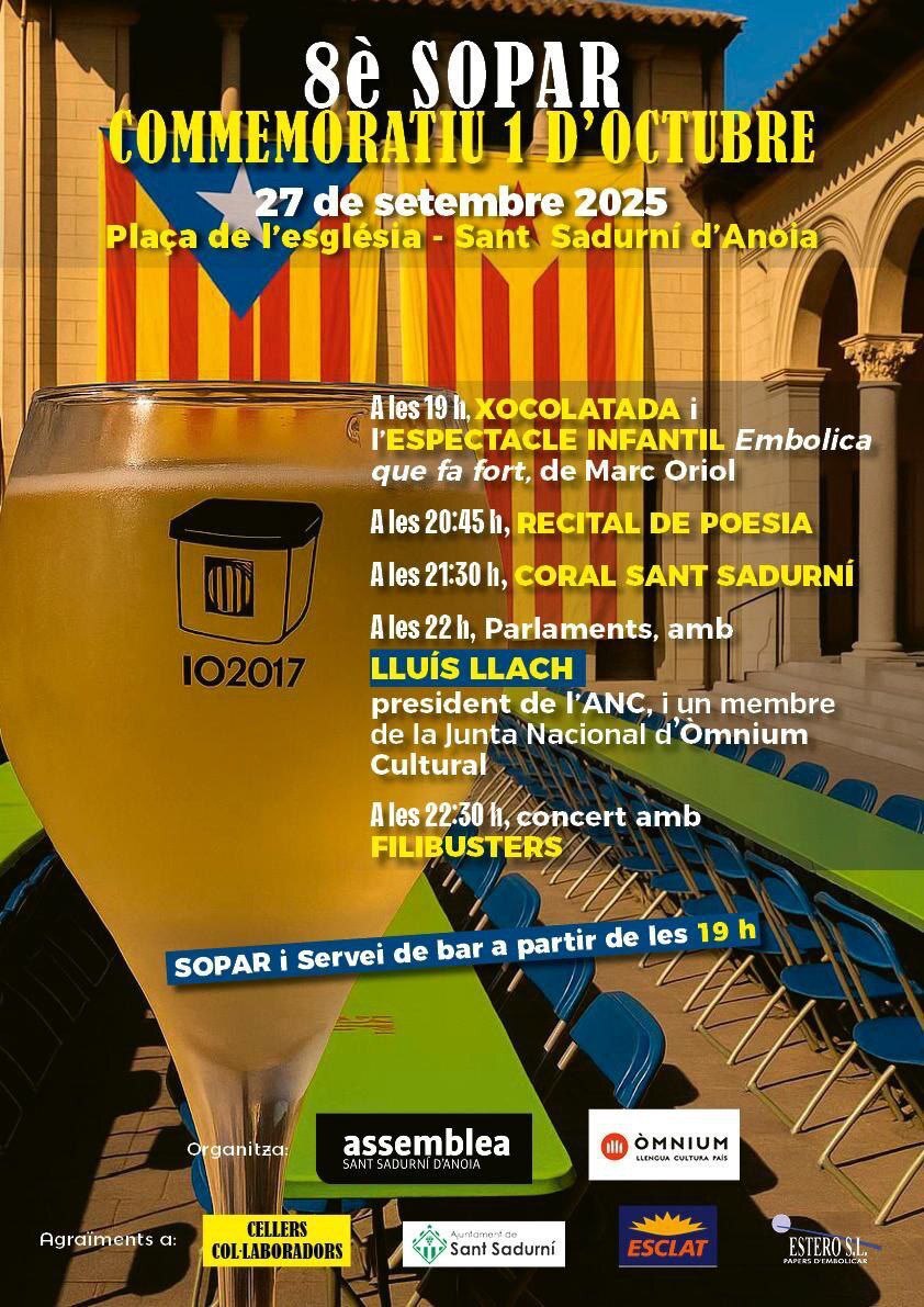 8è SOPAR de l'1 d'OCTUBRE
